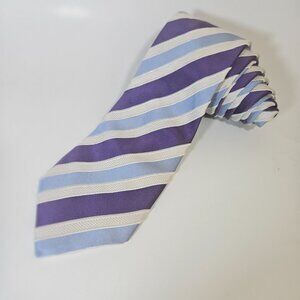 Donald J. Trump Stripe Necktie, Lavender, Navy, White